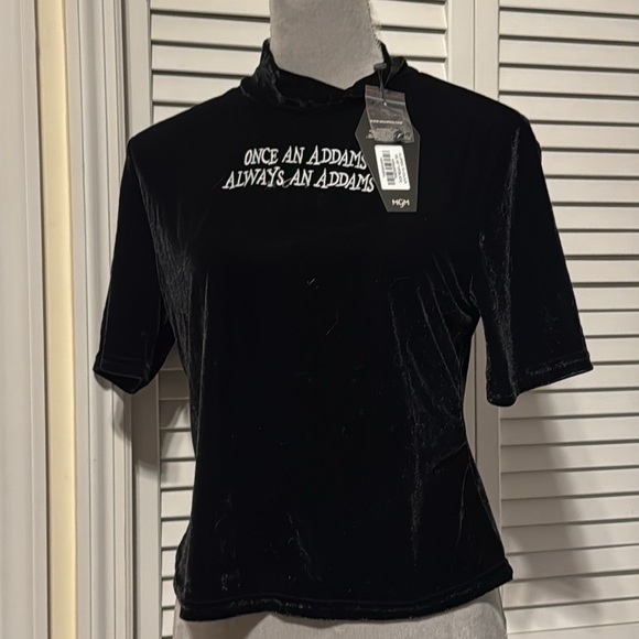 Killstar Wednesday Adams Allergic To Colour Velvet Top XL - Picture 4 of 7